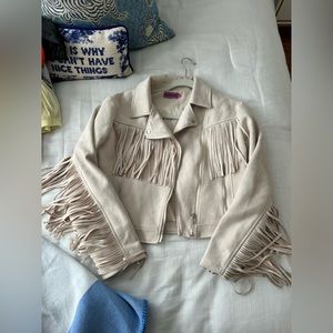 Edikted Suede Fringe Western Jacket